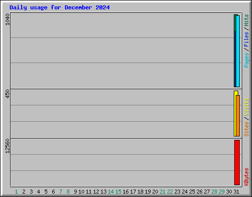 Daily usage for December 2024