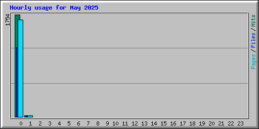 Hourly usage for May 2025