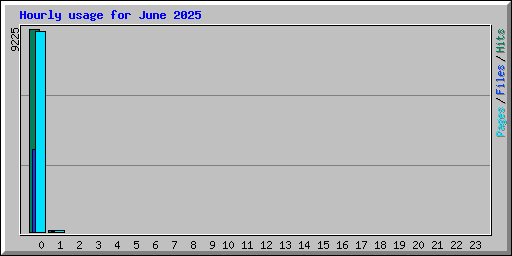 Hourly usage for June 2025